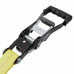 Husky 27 ft. x 2 in. Heavy-Duty Ratchet Tie-Down Strap with J Hook -Tools Sales yellows golds husky ratchet straps fh0843 1d 1000