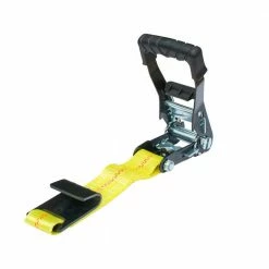 Husky 2 in. x 27 ft. Heavy-Duty Ratchet Tie-Down Strap with Flat Hooks -Tools Sales yellows golds husky ratchet straps fh0850 1f 1000