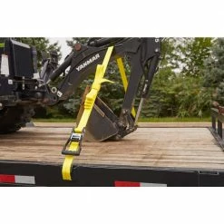 Husky 2 in. x 27 ft. Heavy-Duty Ratchet Tie-Down Strap with Flat Hooks -Tools Sales yellows golds husky ratchet straps fh0850 31 1000